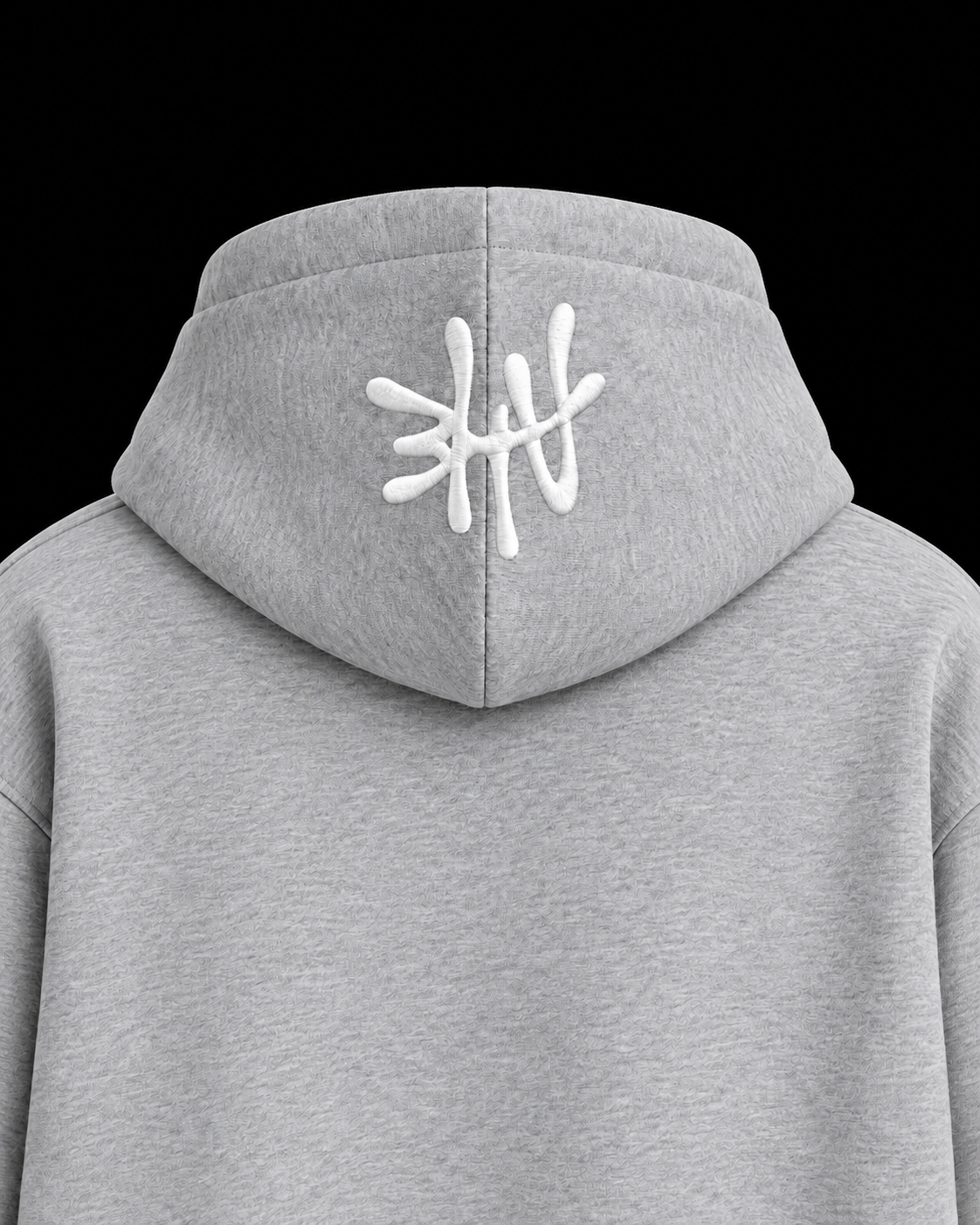 SCUBA HOODIES - Heather Grey - Hood Back Embroidery