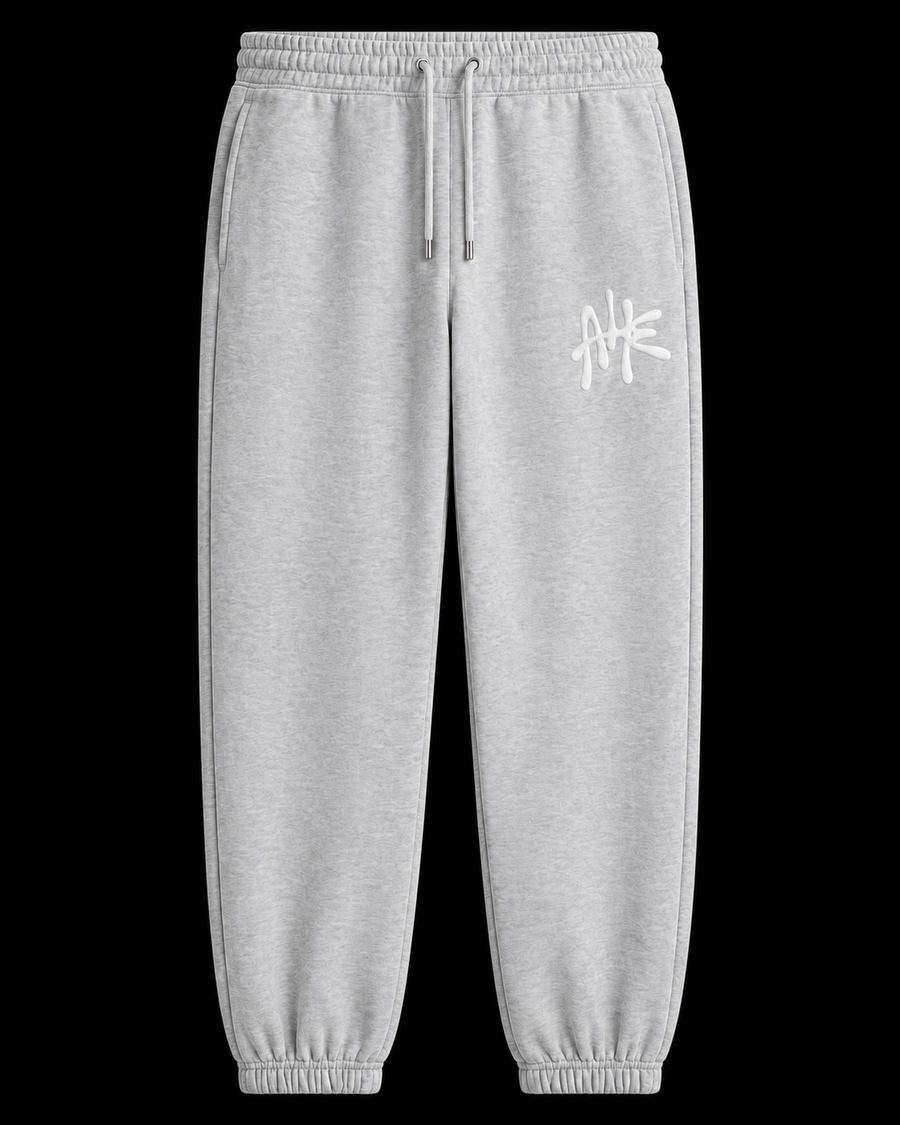 Sweat pants - Heather Grey - Front Embroidery