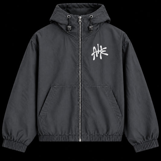 Grey Windbreaker
