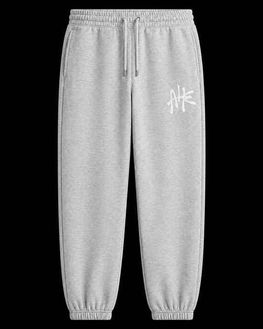 Sweat pants - Heather Grey - Front Embroidery